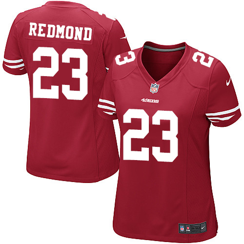 Women's Game Will Redmond Nike Jersey Red Home - #23 NFL San Francisco 49ers